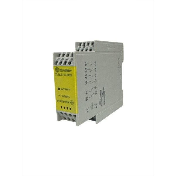 Relé modular con contactos guiados